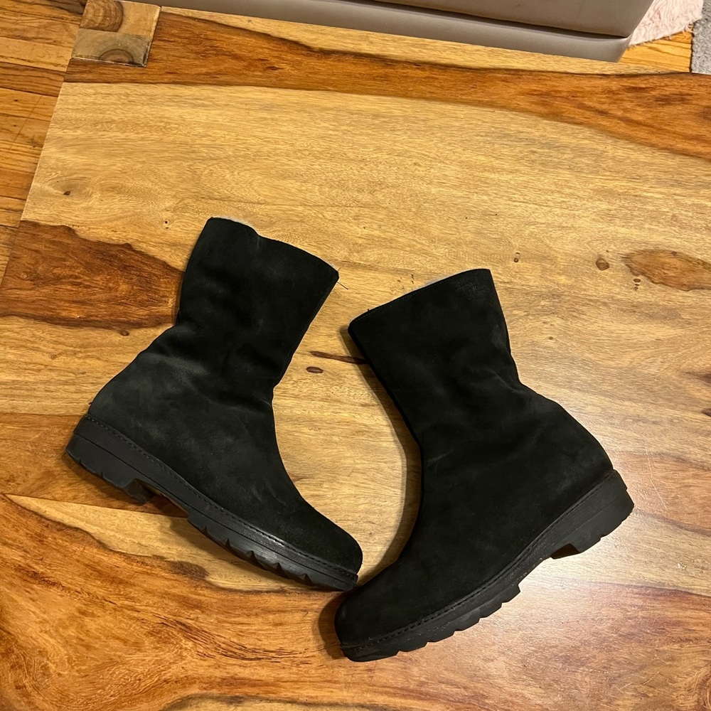 La Canadienna  calf and sheep skin quality Italian boots size 8